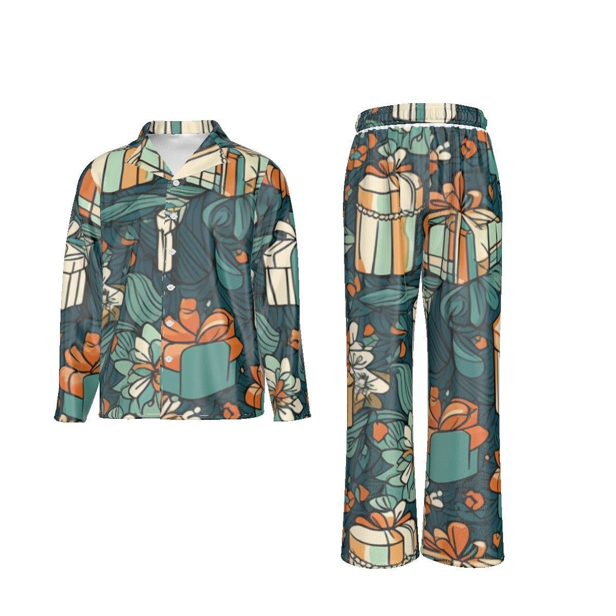 Holiday Men's Lapel Pajama Set