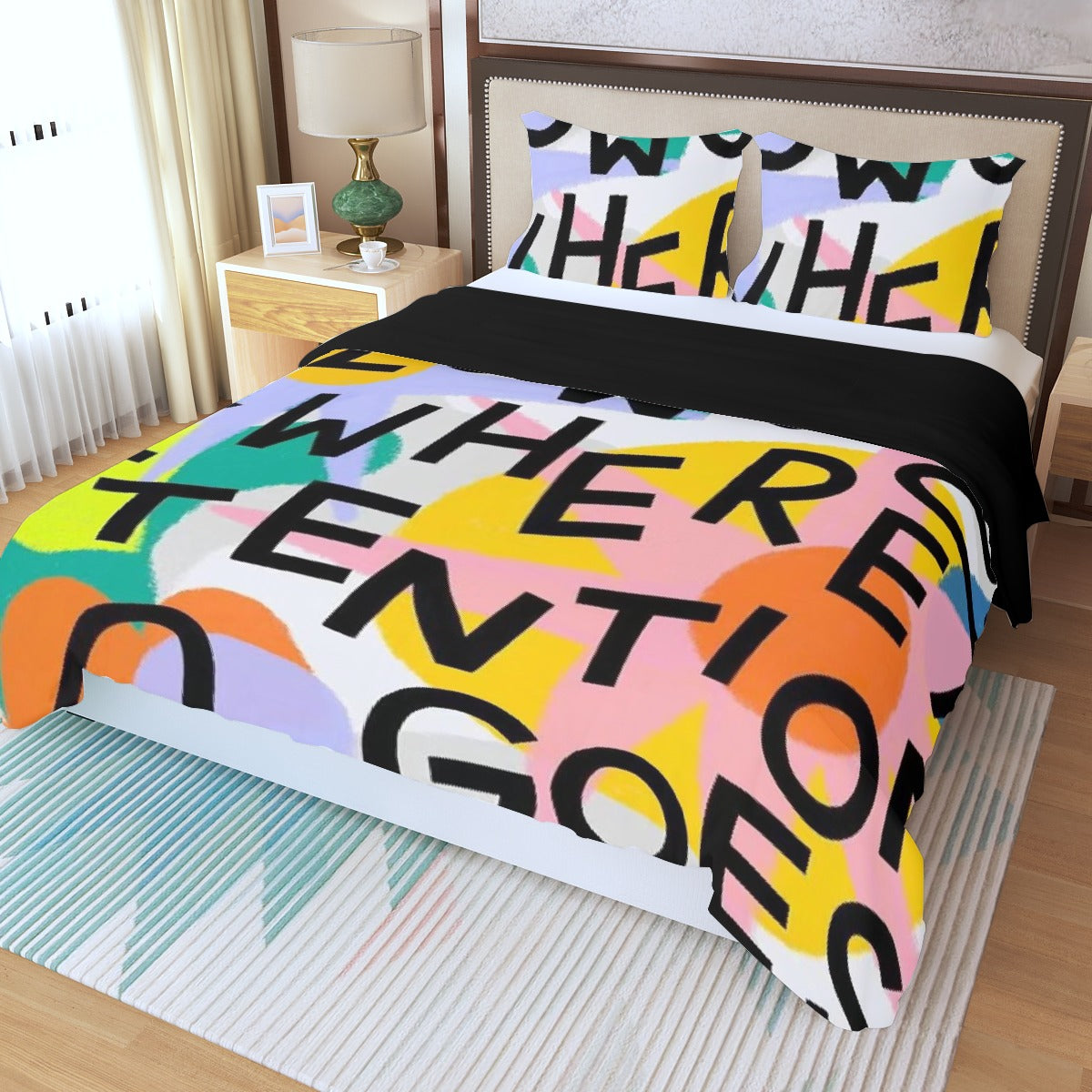 Three Piece Duvet Bedding Set Words of Wisdom