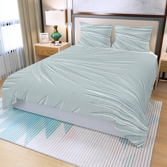 Three Piece Duvet Bedding Set Light Teal