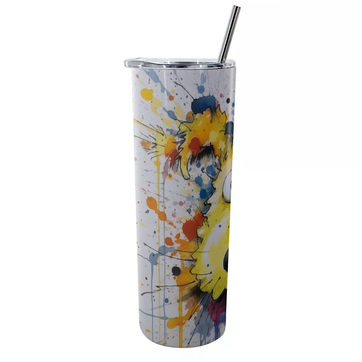 Glitter Tumbler With Stainless Steel Straw 20oz