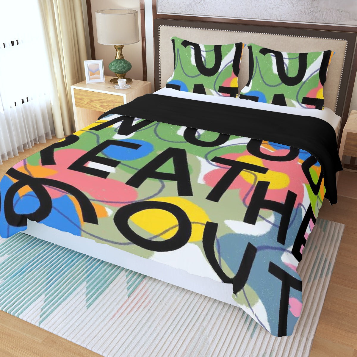 Three Piece Duvet Bedding Set Breathe