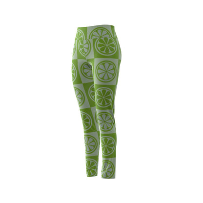 Women's High Waist Leggings | Side Stitch Closure "Green Lime"