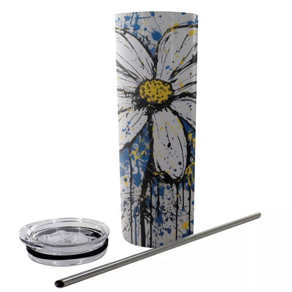 Glitter Tumbler With Stainless Steel Straw 20oz