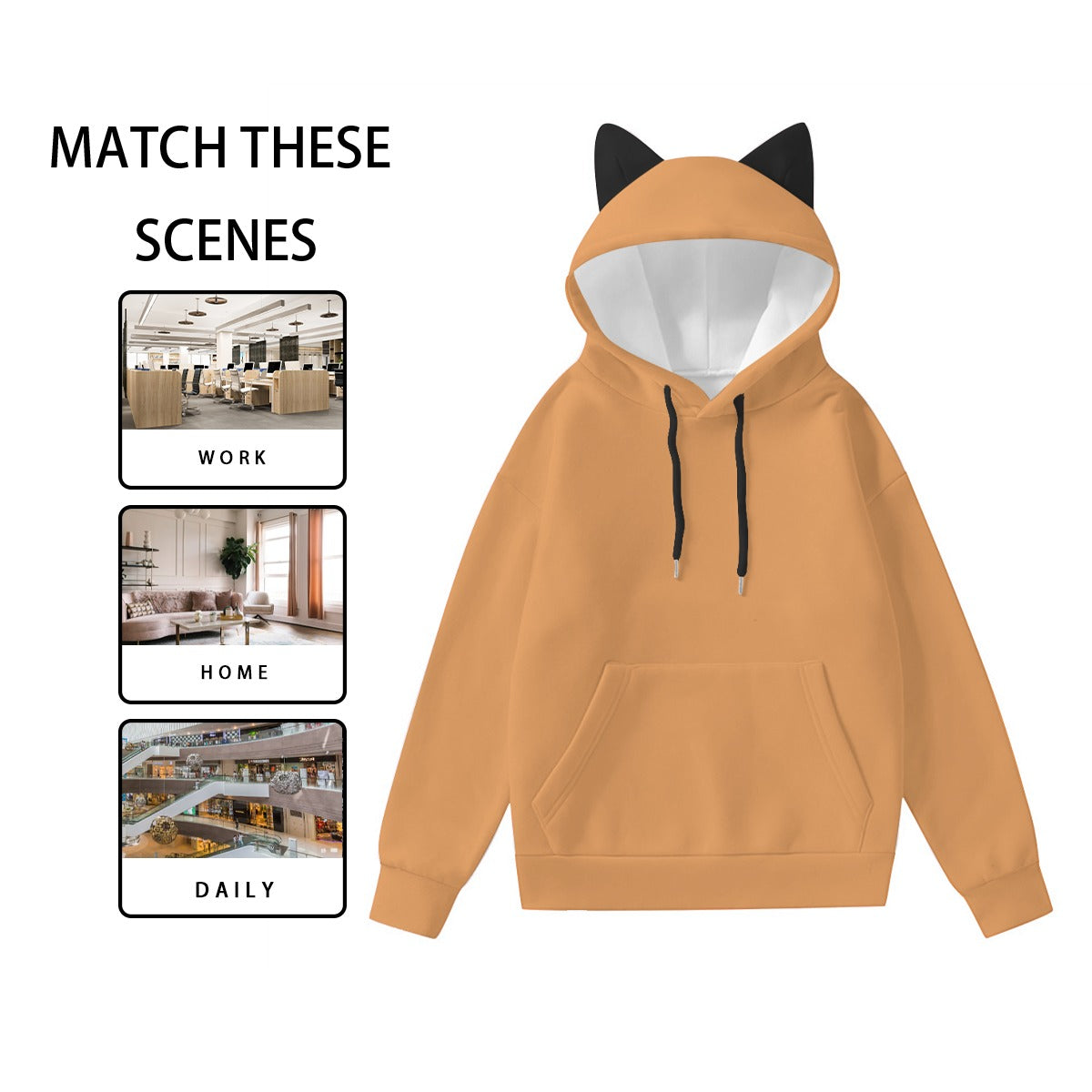 Women’s Hoodie With Decorative Ears