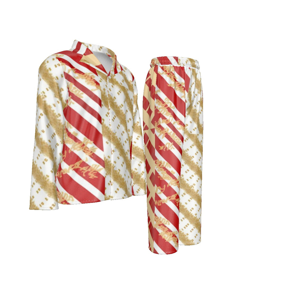 Holiday Men's Lapel Pajama Set