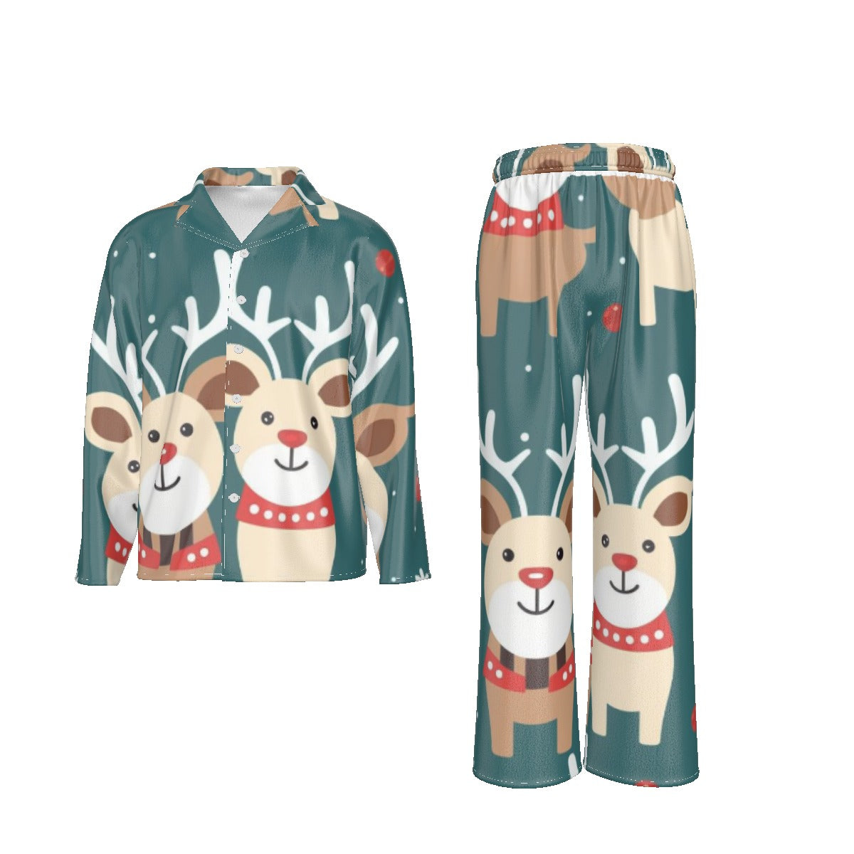 Holiday Men's Lapel Pajama Set