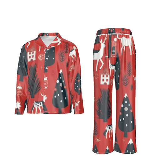 Holiday Men's Lapel Pajama Set