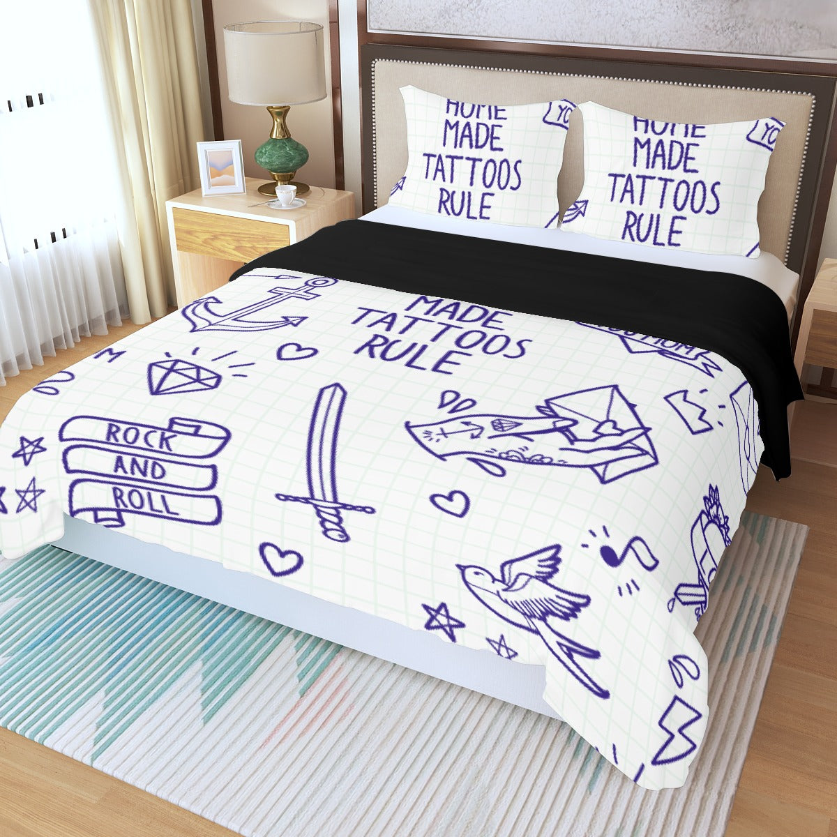 Three Piece Duvet Bedding Set Home Tattoo