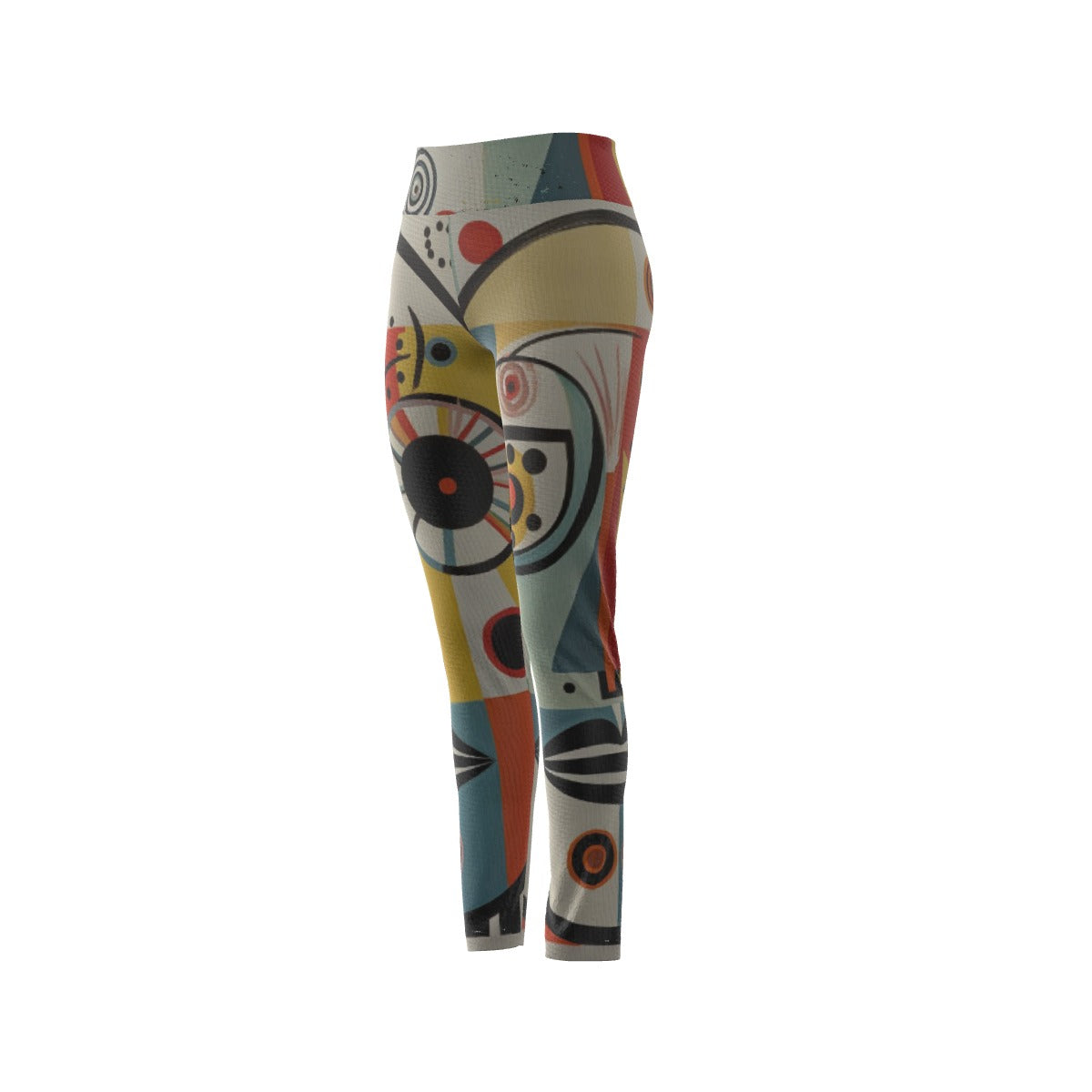 Women's High Waist Leggings | Side Stitch Closure "Art In the Mind"