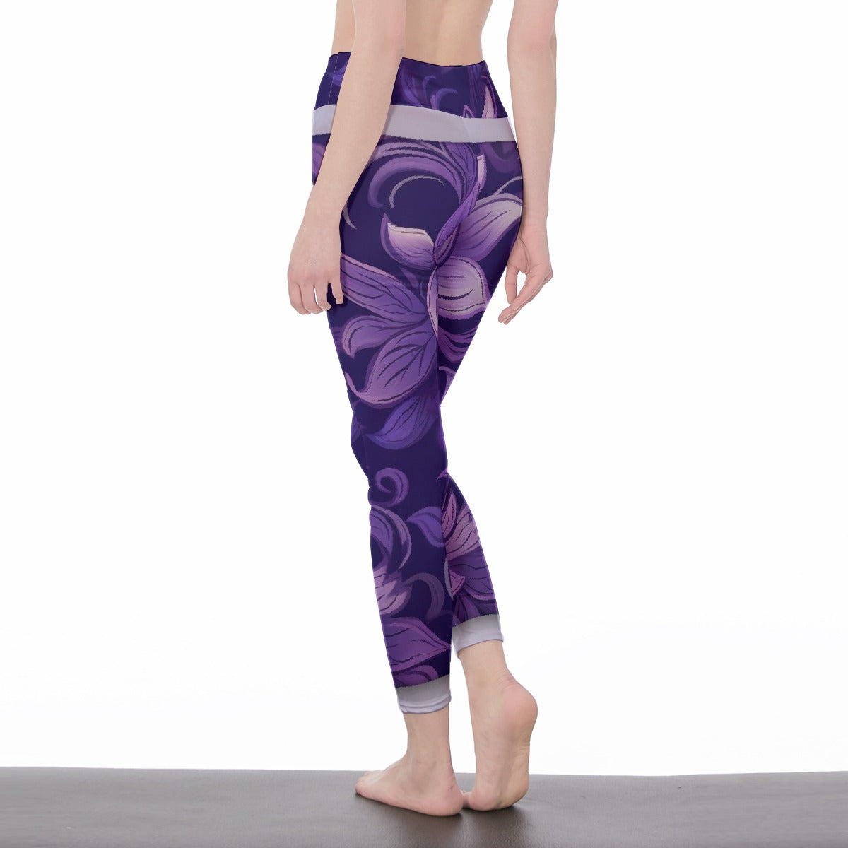 Women's High Waist Leggings | Side Stitch Closure "More Purple"