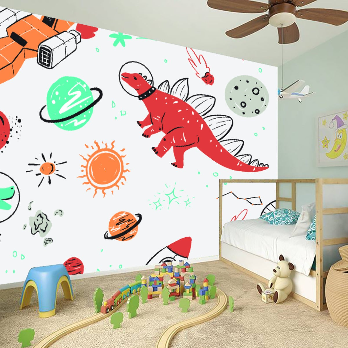 Wall Stickers Space Dino