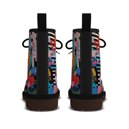 Men's Martin Short Boots "Flowers"