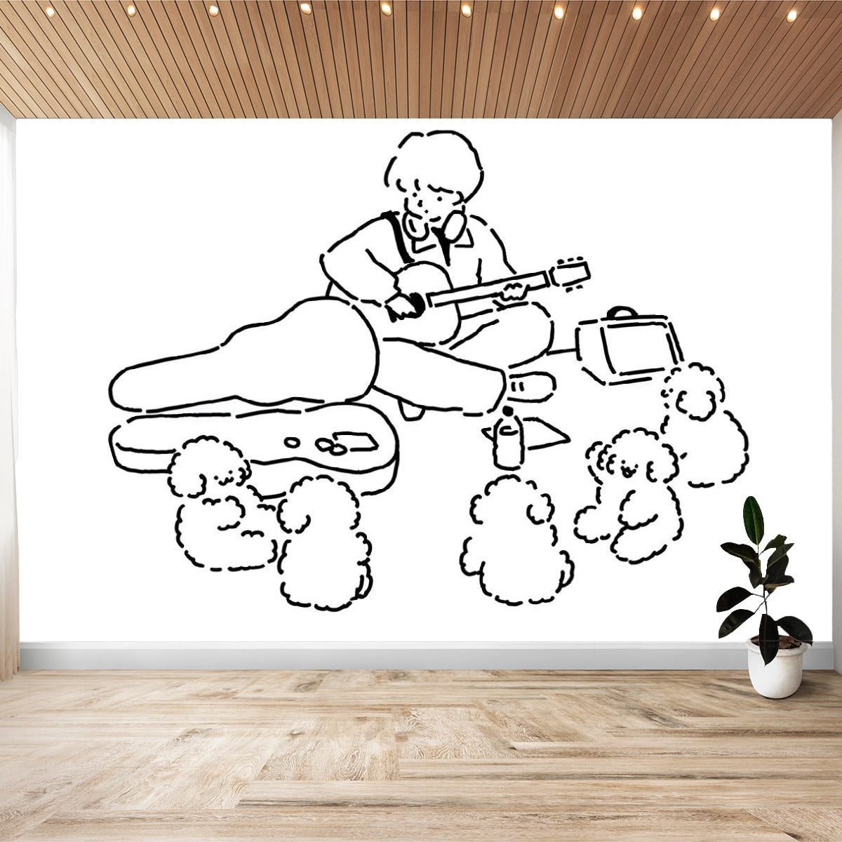 Wall Stickers Man an his Dogs