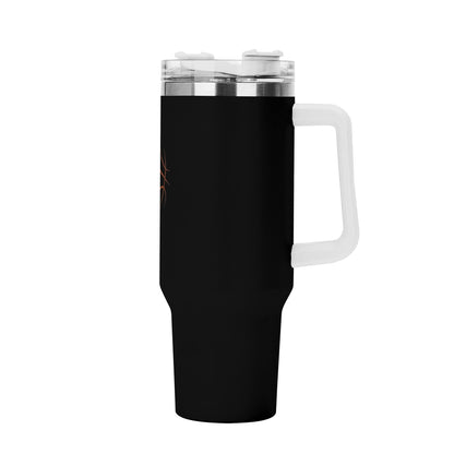 Stainless Steel Tumbler Gift With White Handle and Straw 40oz