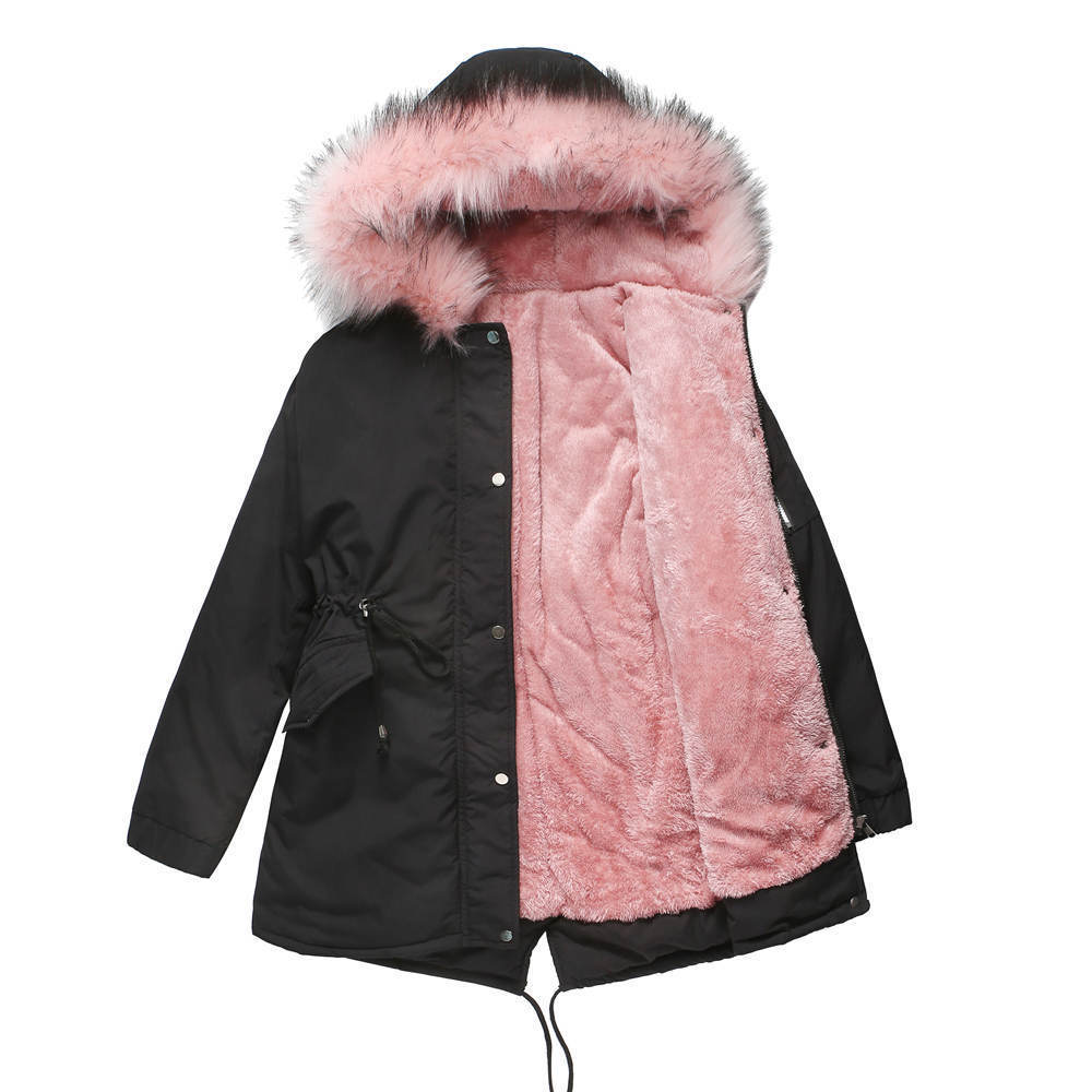 Parka Cotton-padded Coat Mid-length Hooded