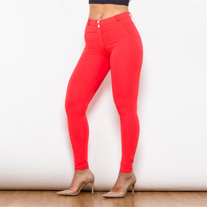 Shascullfites Melody Red Shaping Leggings Workout Booty Lifting Leggings Yoga Pants