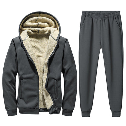 Autumn Winter Coat Pants Breathable Two-piece Casual