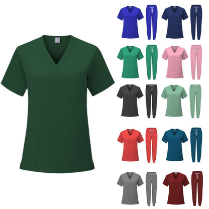 Quick-drying Stretch Hand Washing Suit Doctor Short Sleeve Overalls