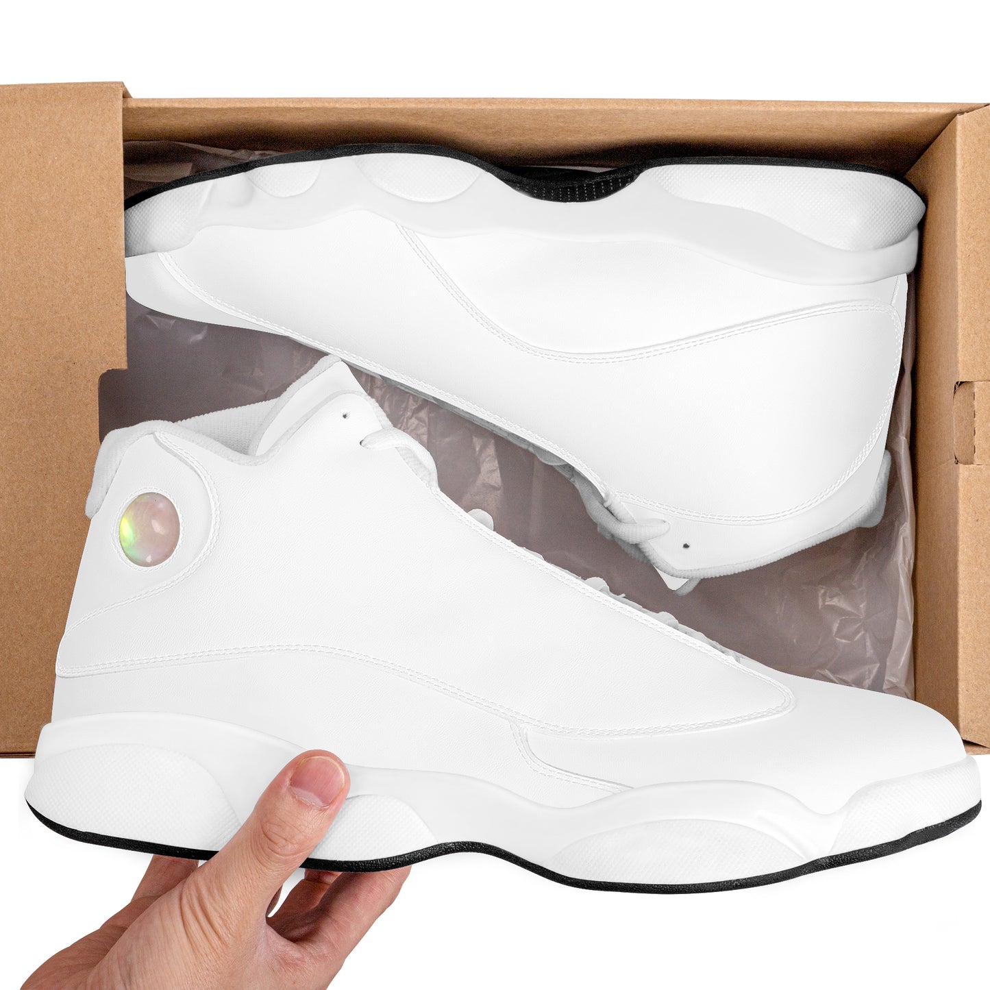 Customizable Basketball Shoes - White