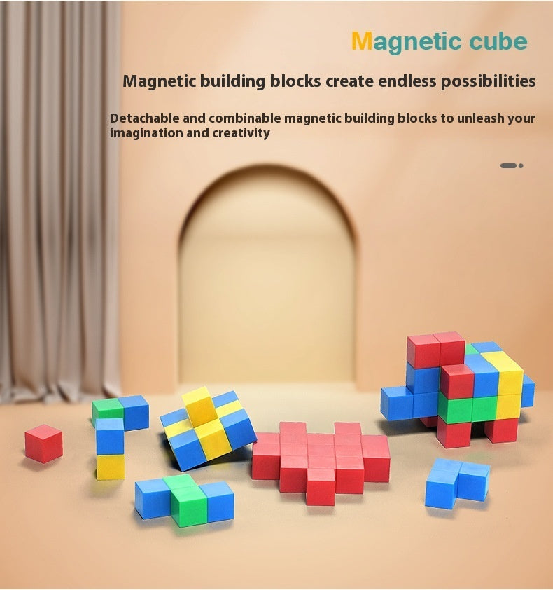 60PCS Storage Box 35mm Magnetic Building Blocks Magic Cube Children