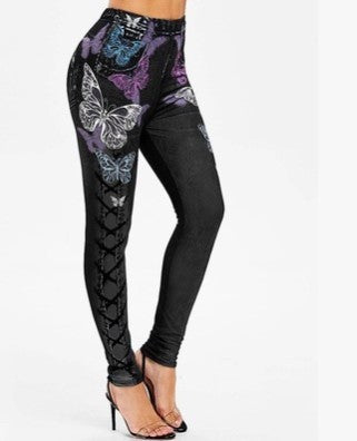 Letter Print Yoga Pants Hip-lifting Fitness Pants