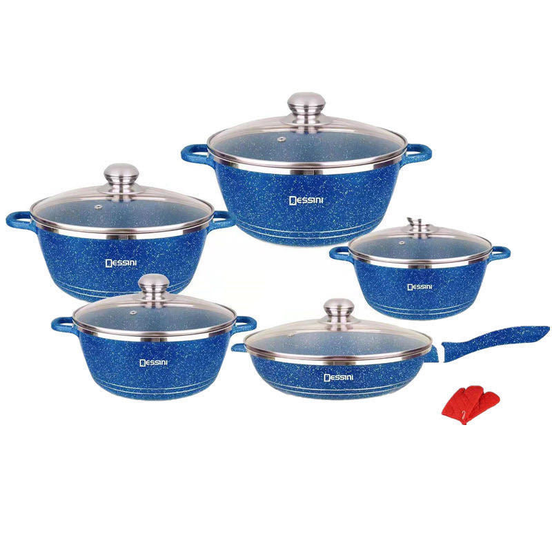 Non-stick aluminum pan set