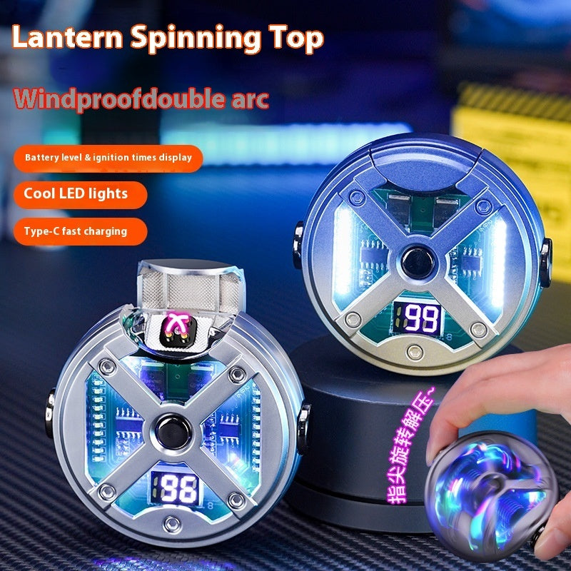 Mech Glowing Fingertip Spinning Top Charging Lighter