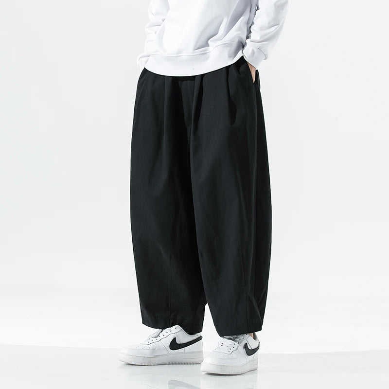 Streetwear Wide Leg Pants Men Fashion Men Trousers Loose Casual Baggy Jogging Sweatpants Male