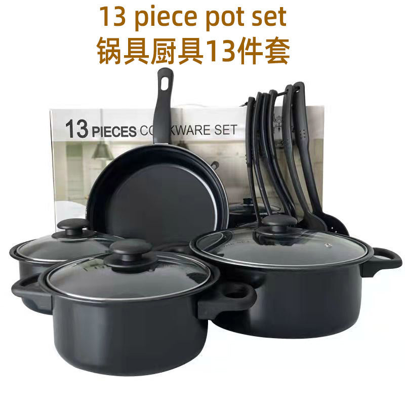 13-piece Suit Non-stick Pan Stockpot Frying Pan