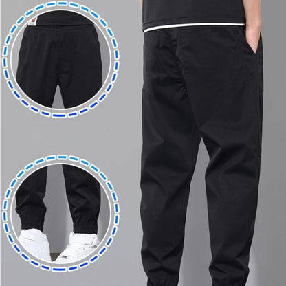 Men Cargo Pants Spring Autumn Casual Loose Elastic Outdoor Sports Trousers Male Slim Fit Casual