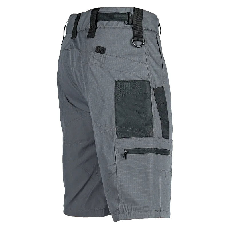 Summer Tactical Shorts Men Quick Dry Cargo Shorts Multi-Pocket Wear-Resistant Waterproof