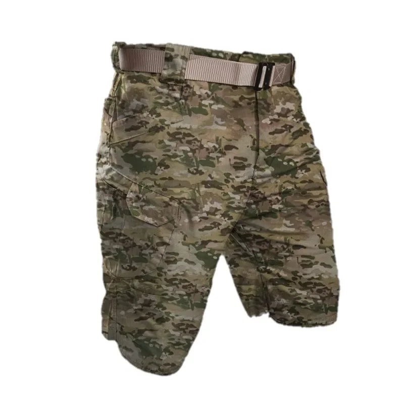 Including Belt Men Hunting Shorts Upgraded Waterproof Quick Dry Multi-pocket Short Pants