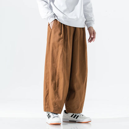 Streetwear Wide Leg Pants Men Fashion Men Trousers Loose Casual Baggy Jogging Sweatpants Male