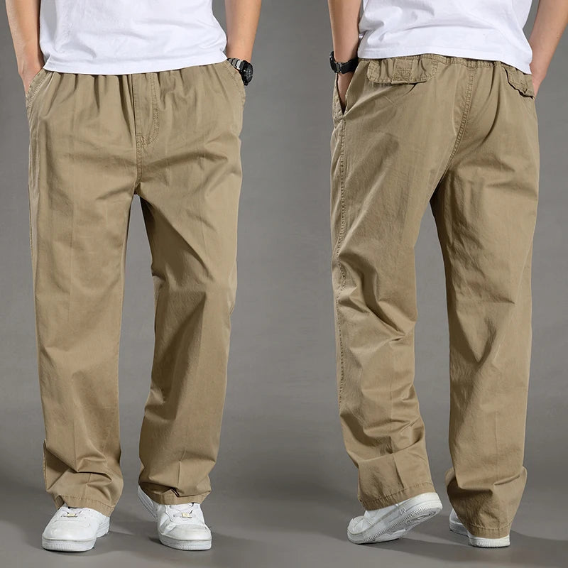 Men's Cargo Pants Summer Spring Cotton Work Wear New In Large Size 6XL Casual Climbing