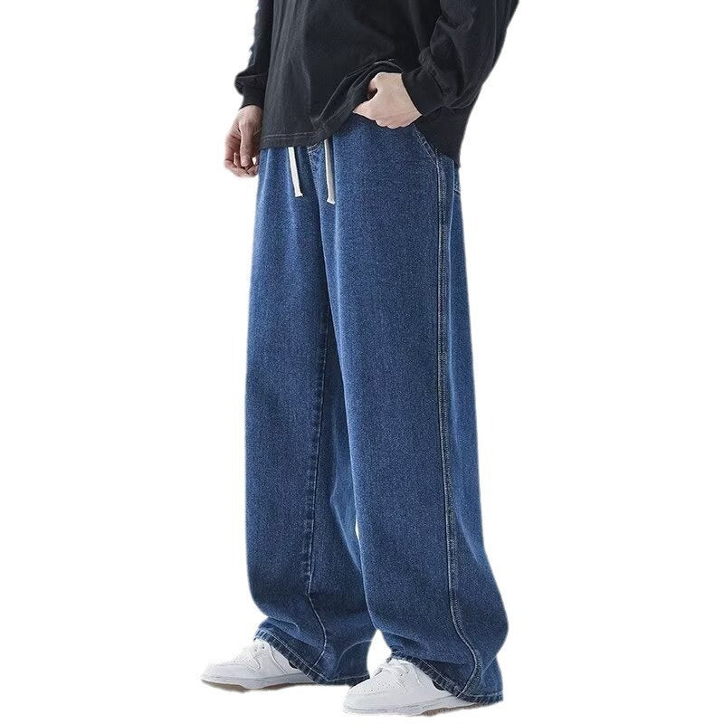 Straight Jeans Men's Spring And Summer Thin High Street Loose Wide Leg Pants