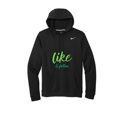 Nike Club Fleece Pullover Hoodie "Like and Follow"