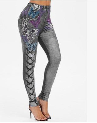 Letter Print Yoga Pants Hip-lifting Fitness Pants