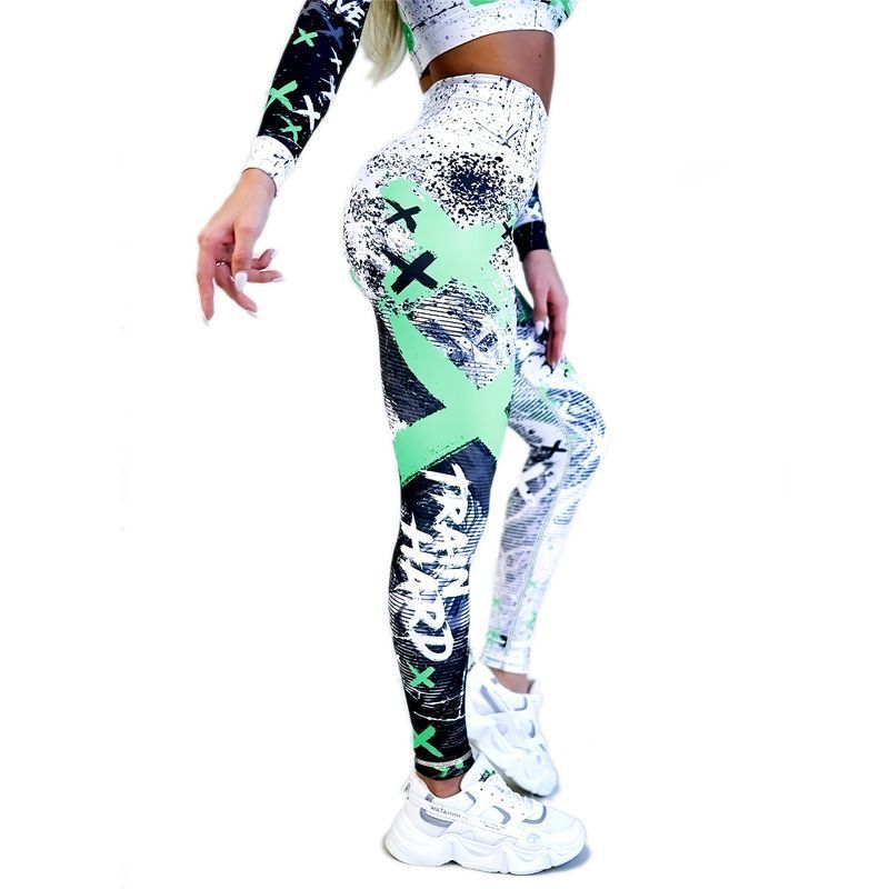 New Printed Sports Fitness High Waist Tight Yoga Pants