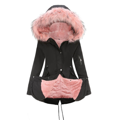 Parka Cotton-padded Coat Mid-length Hooded