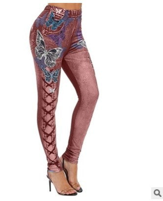 Letter Print Yoga Pants Hip-lifting Fitness Pants