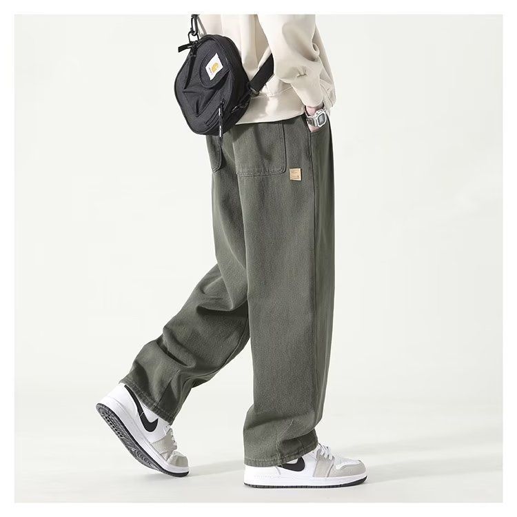 American Overalls Male Army Green Spring And Autumn Loose