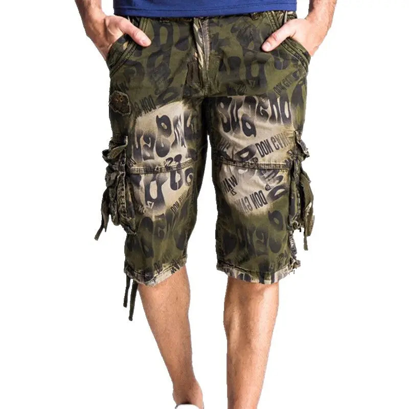 Hiking Camouflage Men's Cargo Shorts Camo Combat Male Bermuda Short Pants Homme