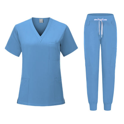 Quick-drying Stretch Hand Washing Suit Doctor Short Sleeve Overalls