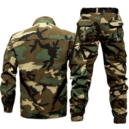 Camouflage Clothing Men's Autumn And Winter Suit Tear-resistant Fitness Shirt Labor Overalls