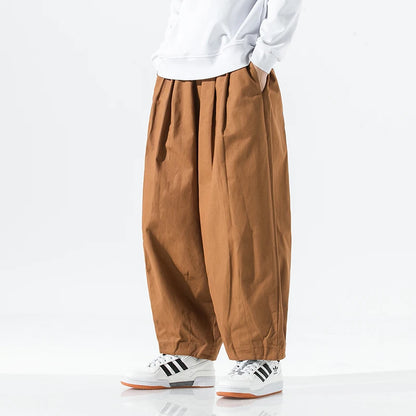 Streetwear Wide Leg Pants Men Fashion Men Trousers Loose Casual Baggy Jogging Sweatpants Male