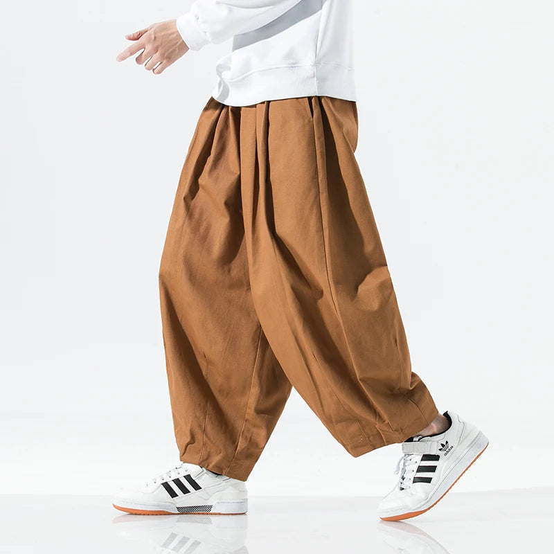 Streetwear Wide Leg Pants Men Fashion Men Trousers Loose Casual Baggy Jogging Sweatpants Male