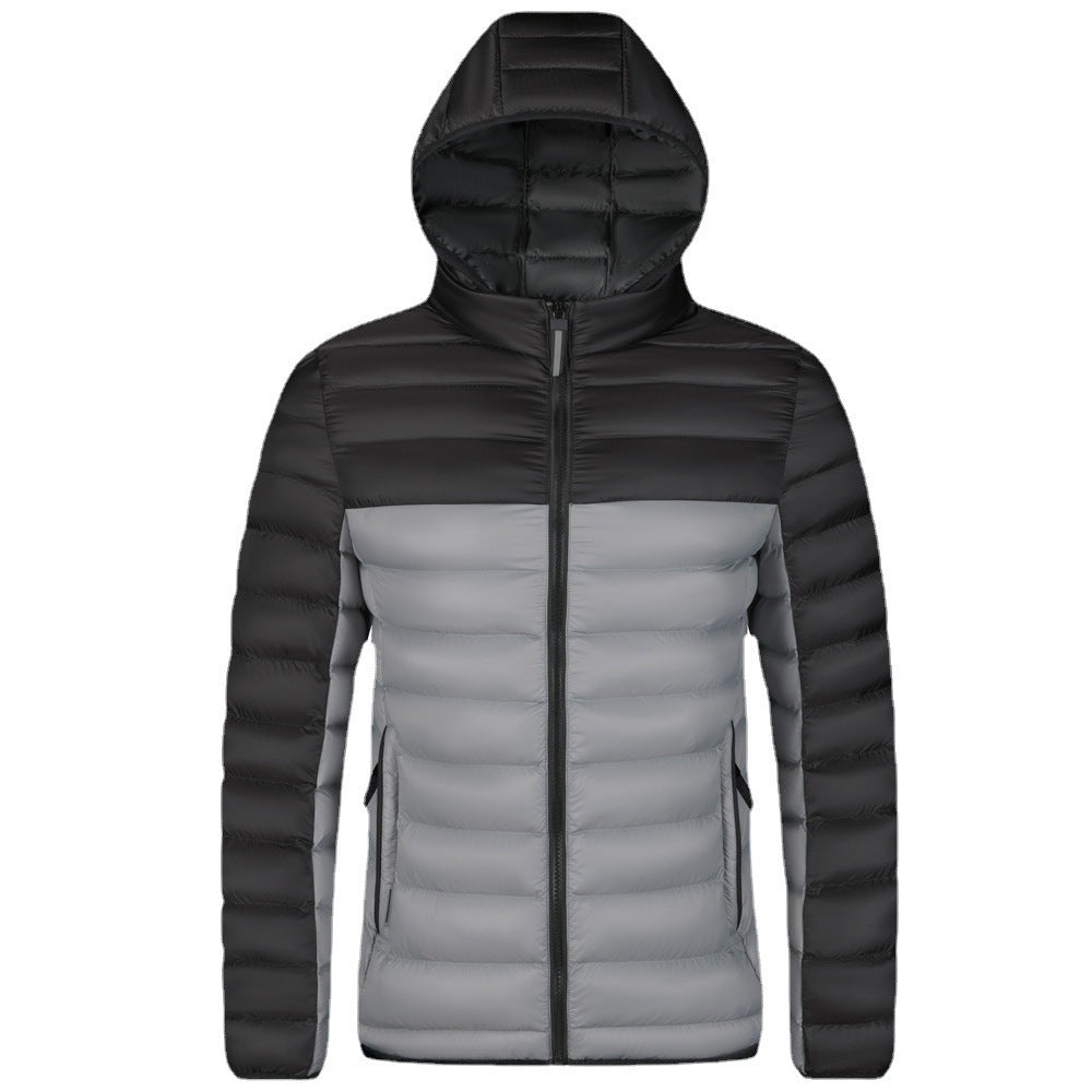 Men's Color Matching Coat Cotton-padded Jacket