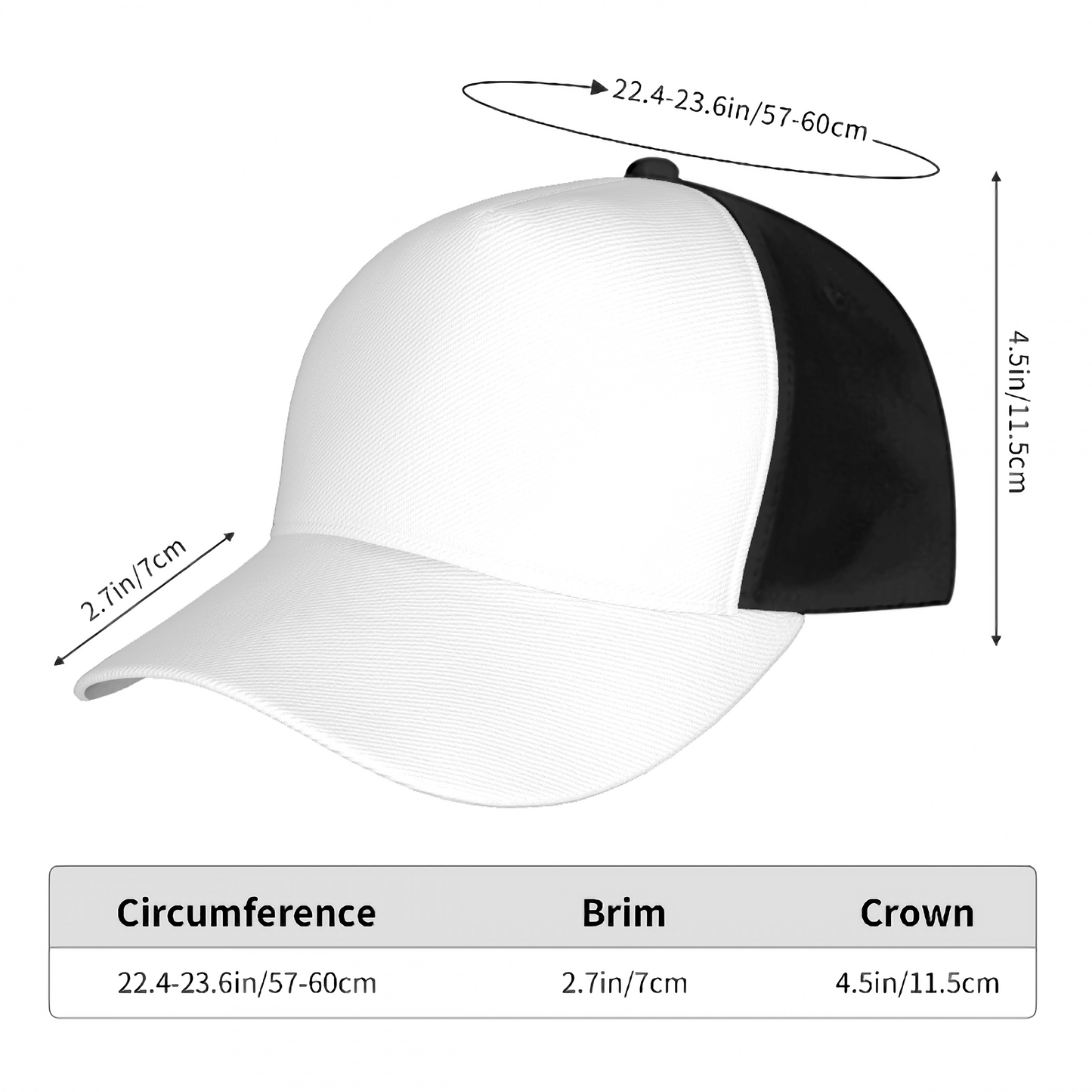 Curved Brim Baseball Cap (2 pieces)