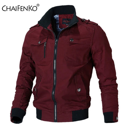 Bomber Jacket Men Fashion Casual Windbreaker Jacket Coat Men