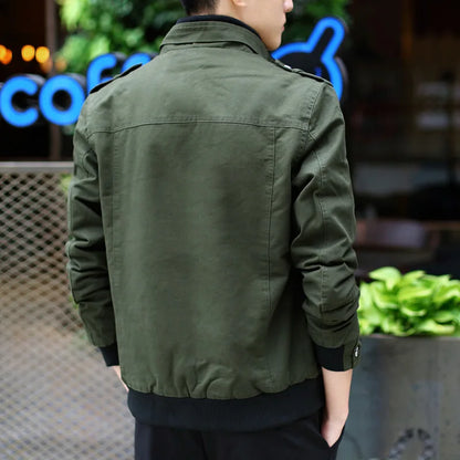 Men's Jacket Fashion Army Military Jacket Man Coats Bomber Jacket Stand Male